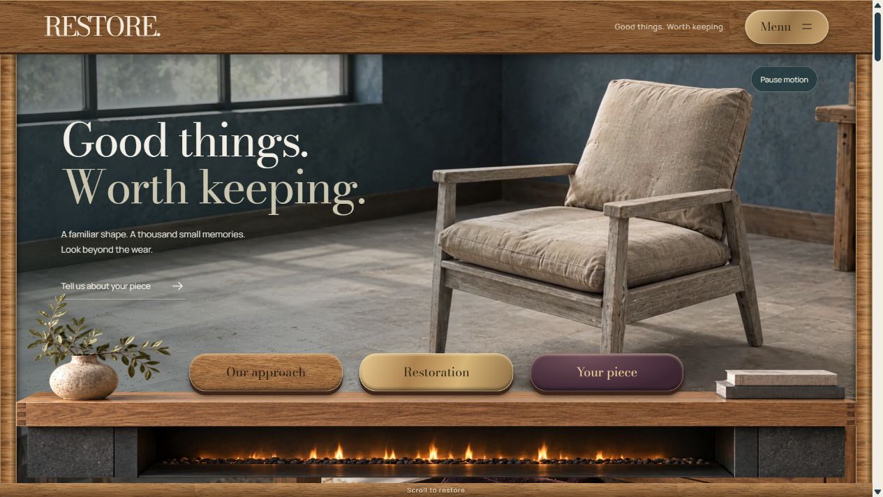 RESTORE website concept